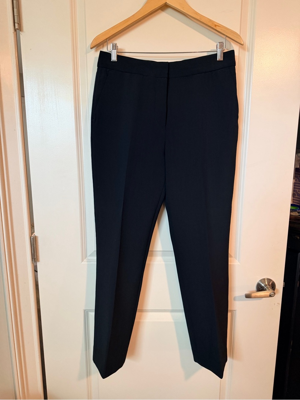 Victoria Beckham Black Straight-Leg Tailored Trousers